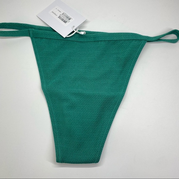 Twiin Zen High Rise Tanga Bikini Bottom in Emerald - Picture 3 of 7